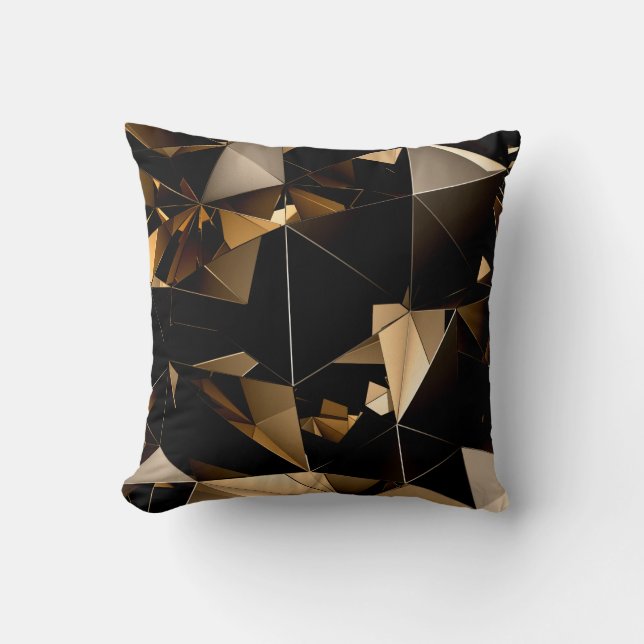 Abstract triangle crystal background. throw pillow (Front)