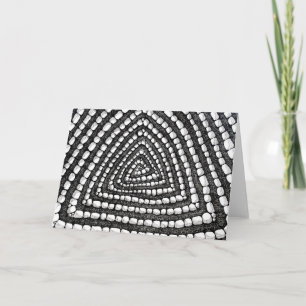 Abstract Triangle Detailed Pen and Ink Shapes Card