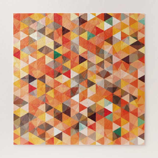 Abstract Triangle Geometric Seamless Pattern Jigsaw Puzzle (Vertical)