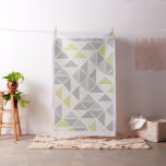 Abstract Triangle Yellow and Gray Fabric