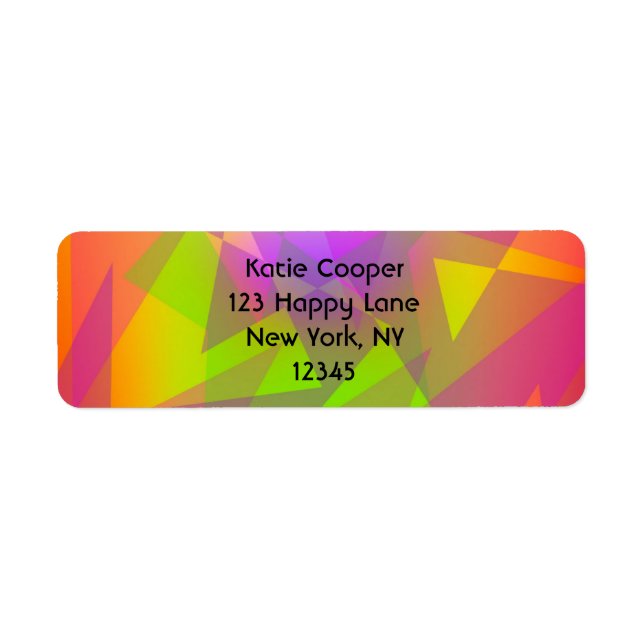 Abstract Triangles and Rectangles Label (Front)