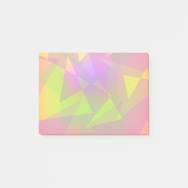 Abstract Triangles and Rectangles Post-it Notes (Front)