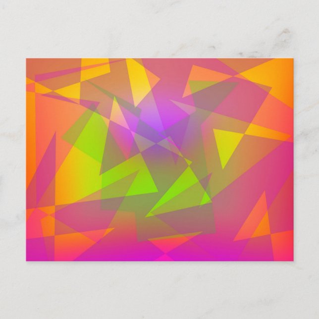 Abstract Triangles and Rectangles Postcard (Front)