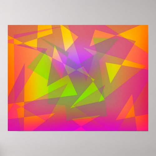 Abstract Triangles and Rectangles Poster