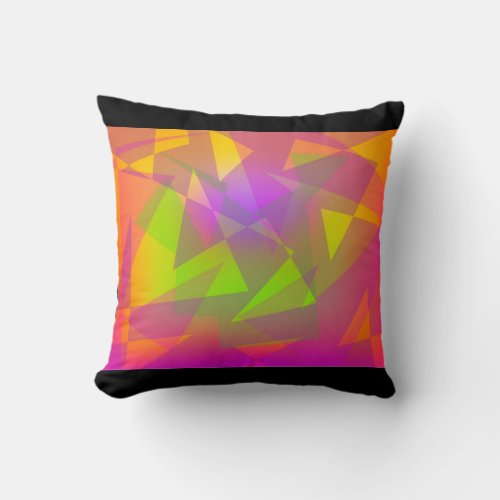 Abstract Triangles and Rectangles Throw Pillow