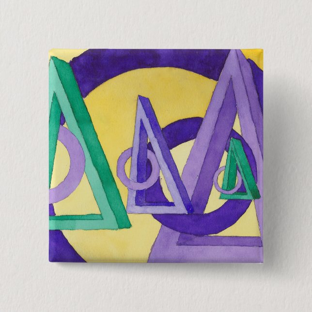 Abstract Triangles Button (Front)