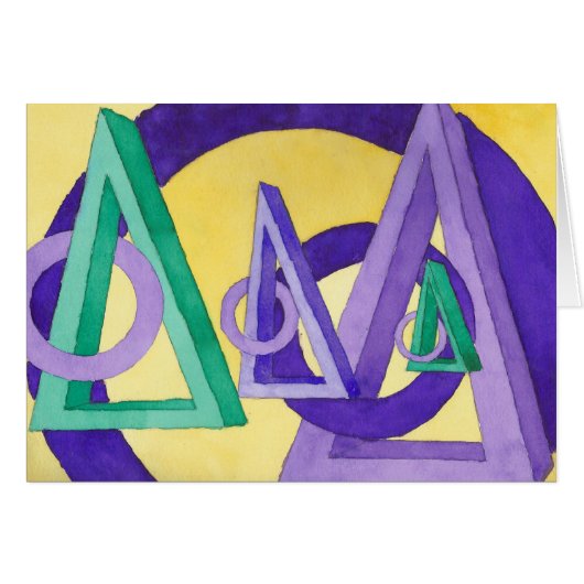 Abstract Triangles Cards (Front Horizontal)