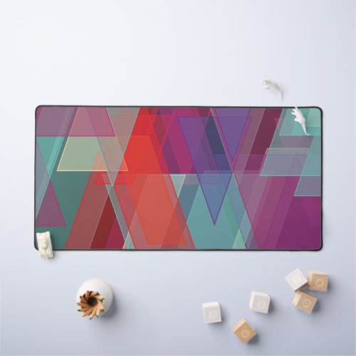 Abstract Triangles Desk Mat