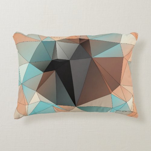 Abstract Triangles Geometric Background Accent Pillow