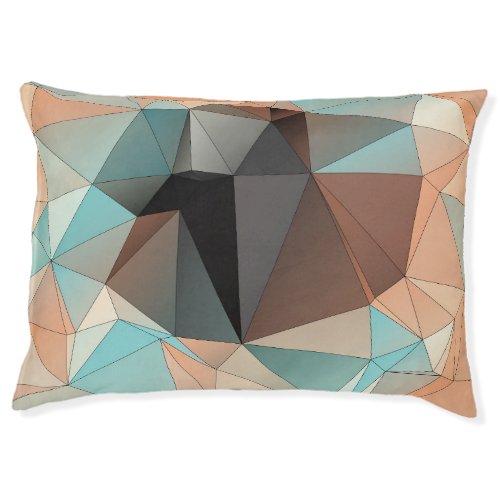 Abstract Triangles Geometric Background Pet Bed