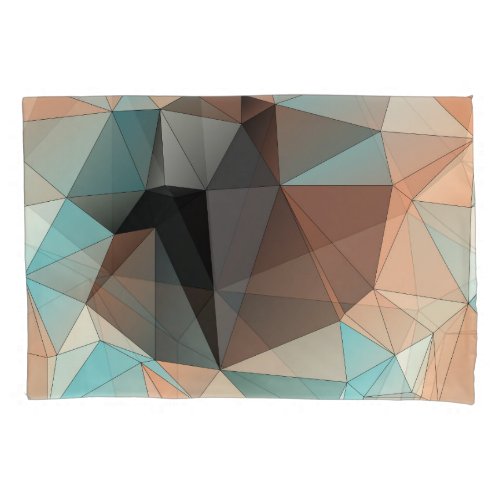 Abstract Triangles Geometric Background Pillow Case