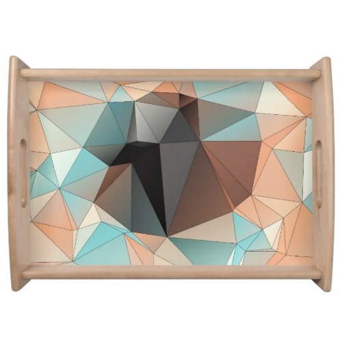 Abstract Triangles Geometric Background Serving Tray