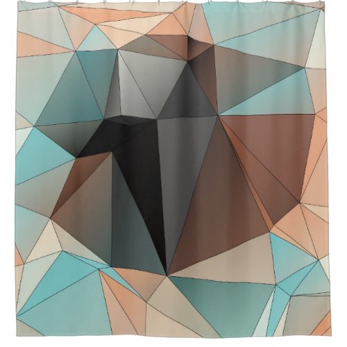 Abstract Triangles Geometric Background Shower Curtain