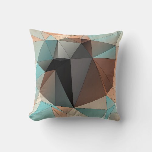 Abstract Triangles Geometric Background Throw Pillow