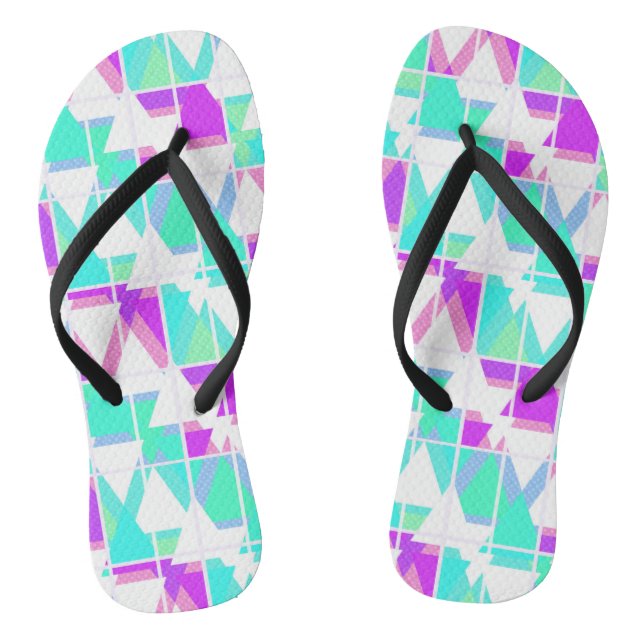 Abstract triangles geometrical modern pattern whit flip flops (Footbed)