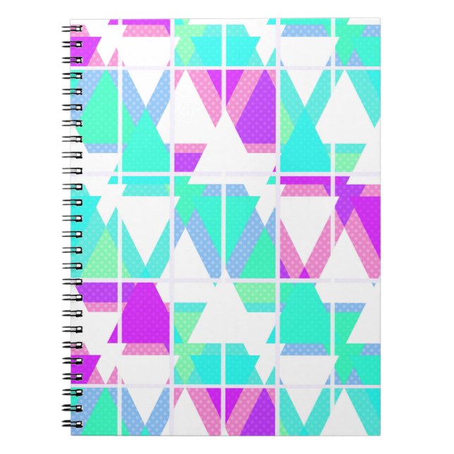 Abstract triangles geometrical modern pattern whit notebook (Front)