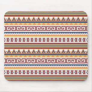 Abstract Tribal Aztec Pattern Mouse Pad