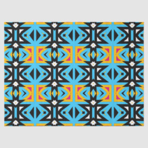 Abstract Tribal Colorful Mosaic Geometric Pattern Tissue Paper