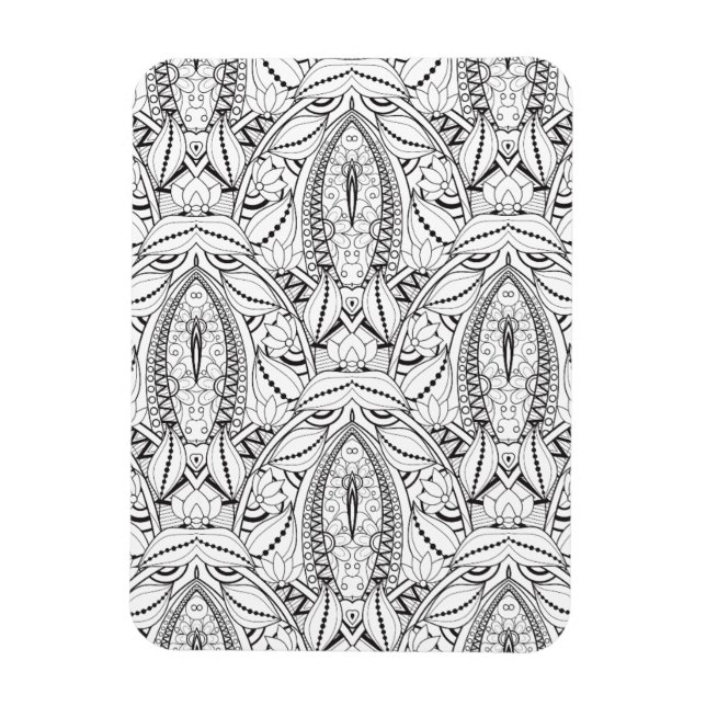 Abstract Tribal Doodle Magnet (Vertical)
