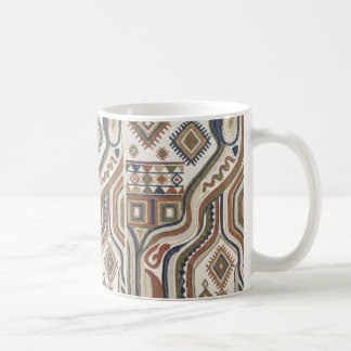 Abstract Tribal Geometric Embroidery Pattern Coffee Mug