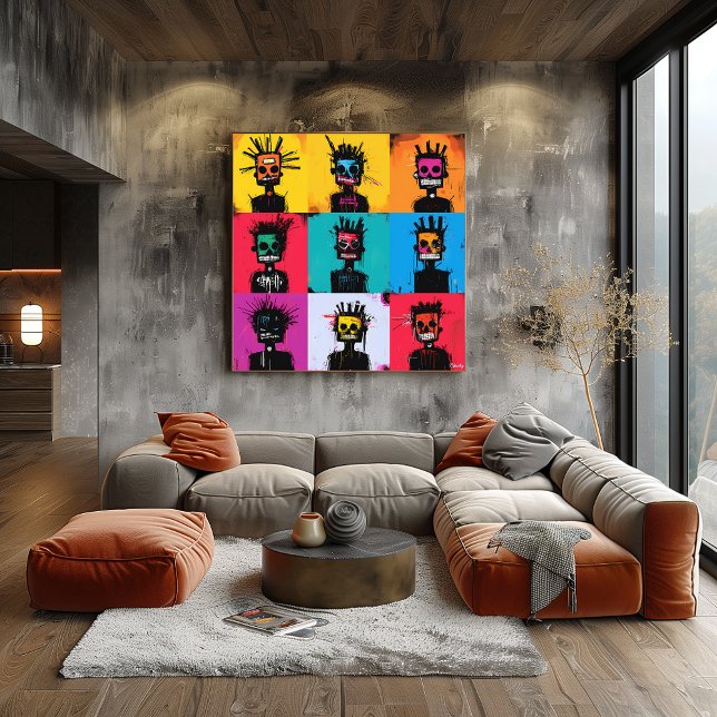 Abstract Tribal Graffiti Characters Bold Grid Poster (Creator Uploaded)
