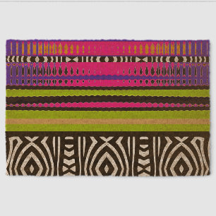 Abstract Tribal Pattern Aesthetic Doormat Fiber Doormat