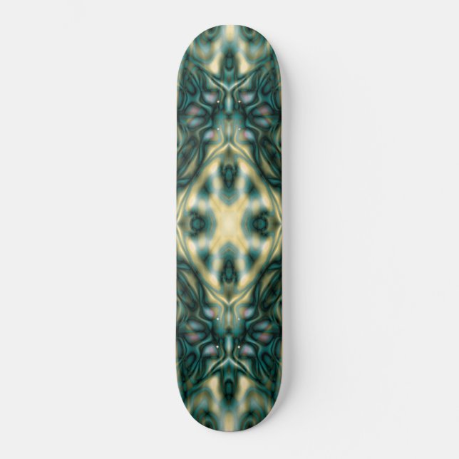 Abstract tribal pattern skateboard deck (Front)