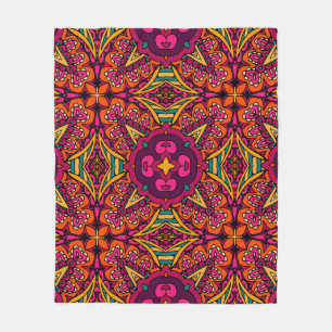 Abstract Tribal vintage ethnic seamless pattern or Fleece Blanket
