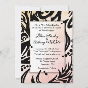Abstract Tribal Wedding Invitation