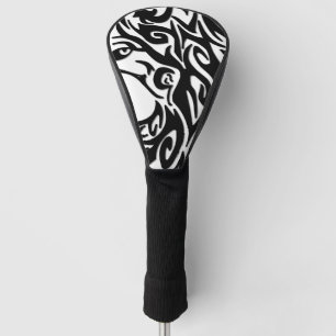 Abstract Tribal Wolf Golf Head Cover