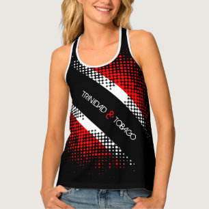 Abstract Trinidad and Tobago Dot Pattern Flag Tank Top