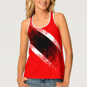 Abstract Trinidad and Tobago Dot Pattern Flag Tank Top
