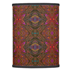 Abstract Trippy Orange and Magenta Butterfly Lamp Shade