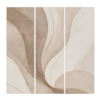 Abstract Triptych Acrylic Wall Art Luxury Decor