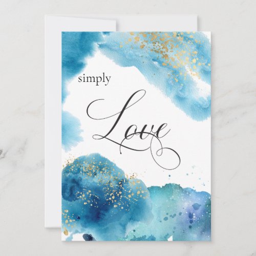 *~* Abstract Tropical Beach Glitter Waves Wedding Invitation