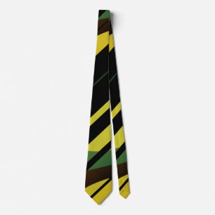 Abstract Tropical Jungle Foliage Fractal Art Neck Tie