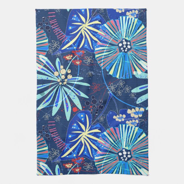 Abstract  tropical kitchen towel (Vertical)