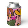Abstract tropical leaves and flowers   can cooler
