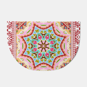 Abstract Tropical Leaves Diverse Pattern Doormat