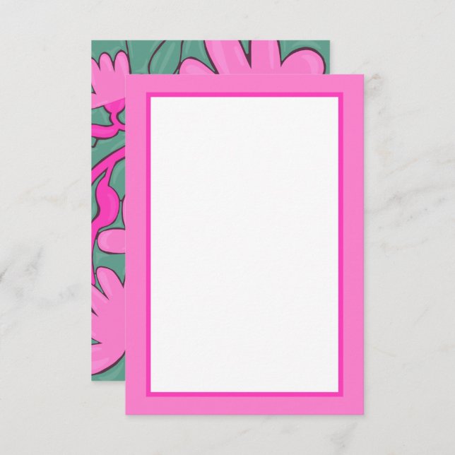 Abstract Tropical Motif Flat Card (Front/Back)