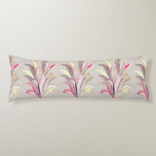 Abstract Tropical Plant Vector Art Style Body Pillow