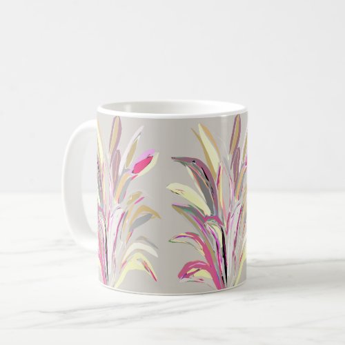 Abstract Tropical Plant Vector Art Style Coffee Mug