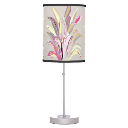 Abstract Tropical Plant Vector Art Style Table Lamp