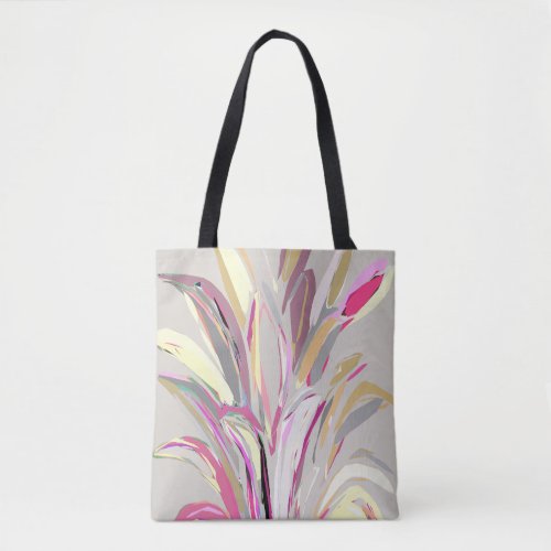 Abstract Tropical Plant Vector Art Style Tote Bag
