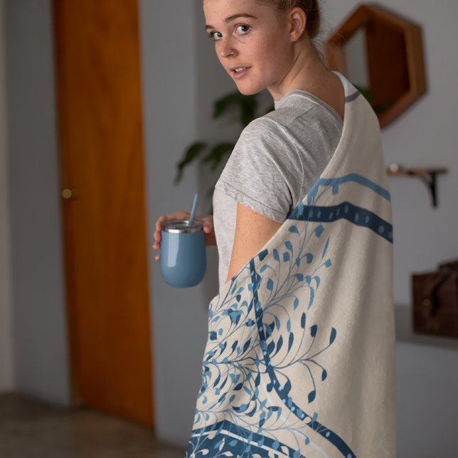 Abstract Tropical Plants Botanical  Fleece Blanket (Creator Uploaded)