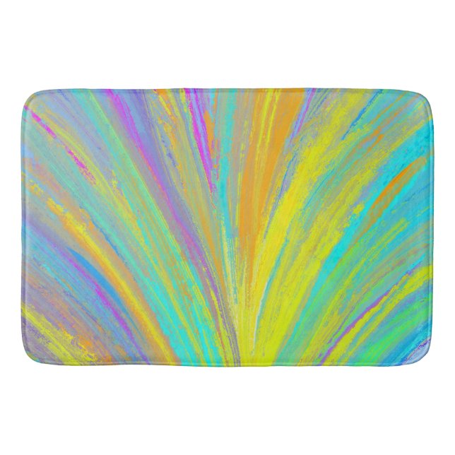 Abstract Tropical Summer Fun Bath Mat (Front)