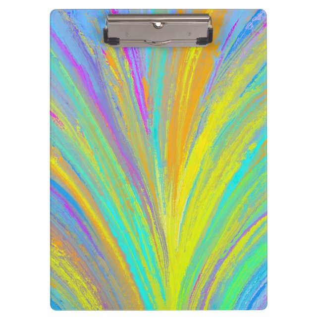 Abstract Tropical Summer Fun Clipboard (Front)