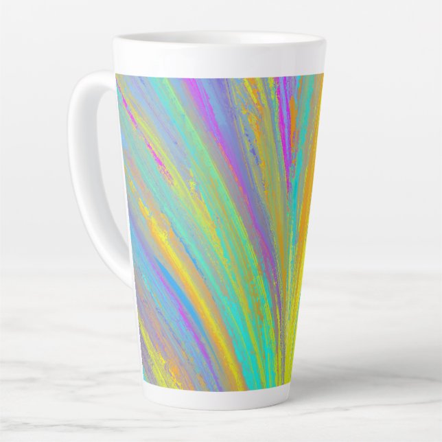 Abstract Tropical Summer Fun Latte Mug (Left Angle)