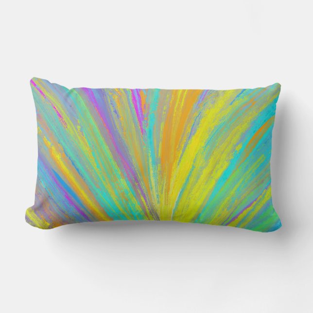 Abstract Tropical Summer Fun Lumbar Pillow (Front)