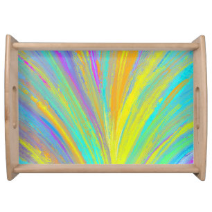 Abstract Tropical Summer Fun Serving Tray